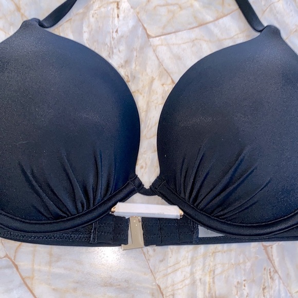 36B VS Bombshell Add-2-Cups Push-Up Bikini Top Swim Black PushUp - Picture 5 of 9